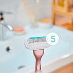 Бритва Venus Deluxe Smooth Sensitive + сменные головки Gillette, rosegold 3 шт - фото 4