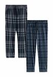Пижамные брюки Next REGULAR FIT 2PACK, Black Navy Blue Check/Black - фото