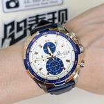 Часы CASIO EDIFICE Waterproof Sports Shockproof Mens Blue Analog, синий - фото 3