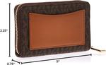 Michael Kors Jet Set Small Zip Around Leather Card Case Brown/Acorn One Size - фото 2