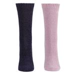 Носки Solid chenille crew, 2 пары Natori, Lavender Navy - фото