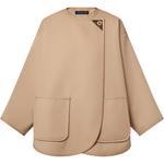 Длинное двустороннее пальто с переключателем LOUIS VUITTON, хаки - фото