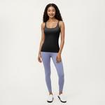 Женский облегающий спортивный топ с двойными лямками на спине и гладкой эластичной трикотажной тканью Anna-Kaci, Black - фото 3