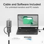 Кабель USB-C Plugable USB 3.0 Windows Transfer Cable with USB-C USBC-TRAN - фото 5