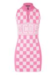 Мини-платье с логотипом GCDS, розовый - фото