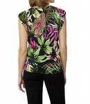 Вязаный топ в зеленом / фуксия принт Frank Lyman - фото 3