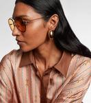 GG Tiny авиаторские солнцезащитные очки Gucci - фото 6