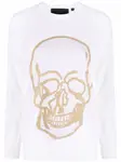 Джемпер с принтом Skull Philipp Plein, белый - фото