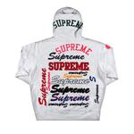 Толстовка с капюшоном Supreme с мульти-логотипом, Пепельно-серый - фото 2