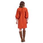 Фебс Платье с застежкой в рыжем цвете Mudpie, Rust - фото 2