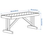 Скамейка уличная, акация, 100 см, NORRMANSÖ IKEA - фото 5