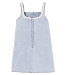 Джинсовое платье с бантом Self-Portrait Kids, светло-синий - фото 4