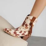 Женские модные ковбойские ботинки Scaoruki, 230 Yellow - фото 5