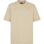 Футболка Ff Plaque Crewneck FENDI, бежевый - фото