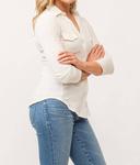 Топ Fedora Button Down в античном белом цвете DEAR JOHN DENIM - фото 3