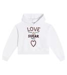 Украшенное худи из хлопка Dolce&Gabbana, белый - фото