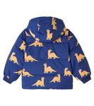 Пуховик с принтом Mini Rodini, синий - фото 3