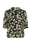 Блуза Kaffe ELLY PRINTED, Black Sand Leo Print/Black - фото 5