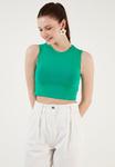 Топ LELA, зеленый - фото