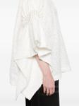 Junya Watanabe блузка букле с расклешенными манжетами, белый - фото 4
