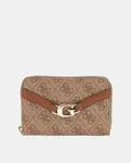 Средний кошелек на молнии Guess, бежевый - фото