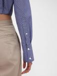 Блузка на пуговицах  STUDIO CROPPED SHIRT GAP, синий - фото 4