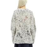 Потертый мраморный джемпер MSGM, белый - фото 5