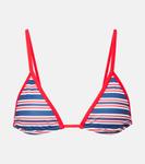Полосатый топ бикини Via Jade Swim, Red/Navy Stripe - фото