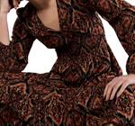 Платье-свитер с талией цвета ржавчины Apricot, Rust - фото 4