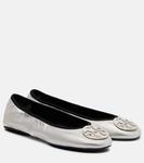 Туфли-балетки Reva Travel из кожи Tory Burch, Silver/Silver - фото