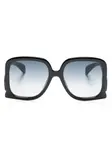 Солнцезащитные очки с логотипом Interlocking G Gucci Eyewear, черный - фото