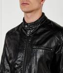 Куртка мужская Guess Jeans из экокожи, черный - фото 4