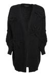 Кардиган INFLUENCER FLOWER APPLICATION , Black - фото 5