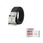 Disney Мужской кожаный ремень Marvel из ткани, черный, 3,4 см - фото