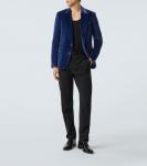 Хлопковый бархатный блейзер Dolce&Gabbana, синий - фото 2