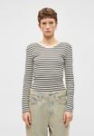Топ Marc O'Polo CREW NECK STRIPED, Black - фото 3