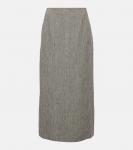 Льняная юбка макси romilie Tove, черный - фото