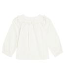 Блузка charley в полоску из хлопка Bonpoint, белый - фото 4