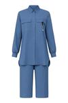 Брючный костюм MODAMIHRAM, синий - фото