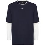 Многослойные лонгсливы FENDI, синий - фото