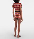 Летние хлопковые шорты с кружевом Anna Kosturova, Multi Stripes - фото 3