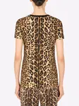 Футболка с леопардовым принтом DOLCE & GABBANA, коричневый - фото 4