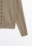 Кардиган Massimo Dutti BUTTONED WITH MOCK TURTLENECK, Light Green - фото 8
