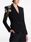 Balmain двубортный пиджак, черный - фото 6