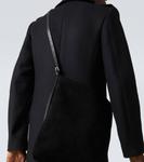 Сумка-почтальон из замши Dries Van Noten, Black - фото 3