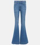Расклешенные джинсы со средней посадкой и логотипом Stella McCartney, Medium Blue - фото
