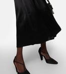 Атласное платье миди Toteme, черный - фото 5