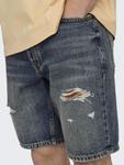 Джинсовые шорты Only & Sons Regular Jeans Edge Ram, темно-синий - фото 4