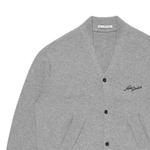 Кардиган с вышивкой и пуговицами Acne Studios, серый - фото 5