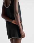 Мини-платье из компакта сабле Prada, черный - фото 6